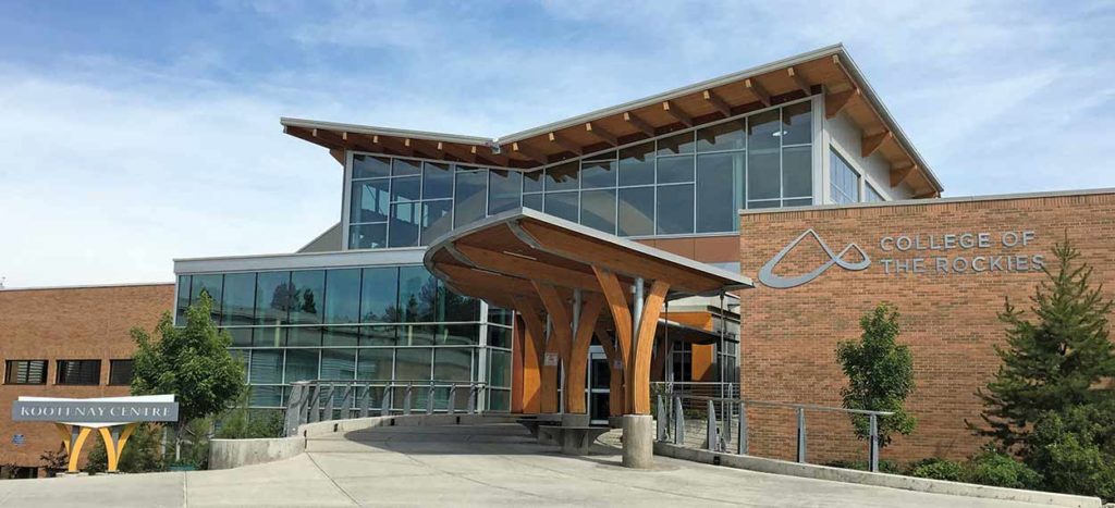 front entrance to the College of the Rockies